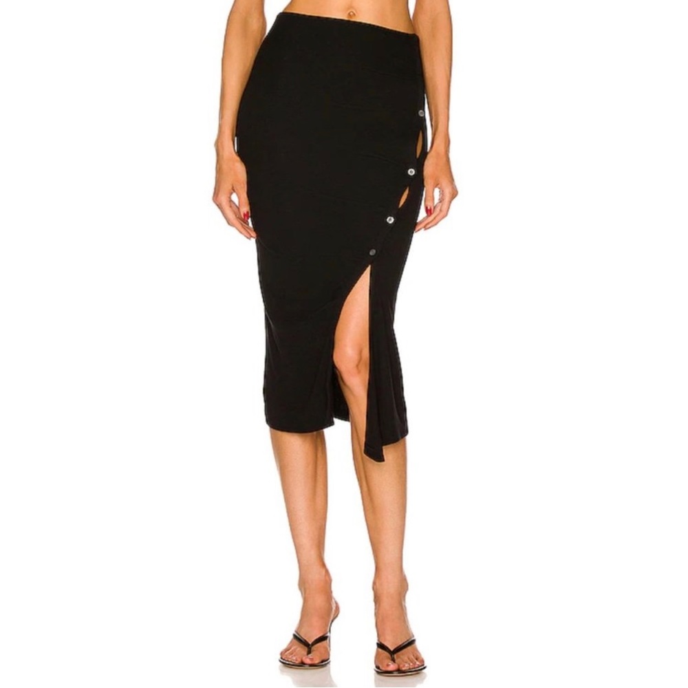 NWT ALIX NYC Black Walden Midi Skirt in Black Size XS